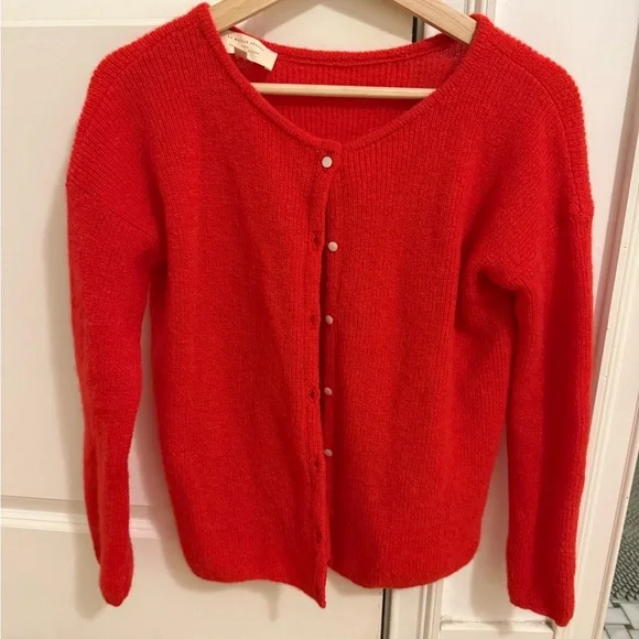 Sezane Gaspard Red Cardigan - Picture 3 of 5